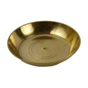 Brass Prasadam Plate Heavy Weight 8cm